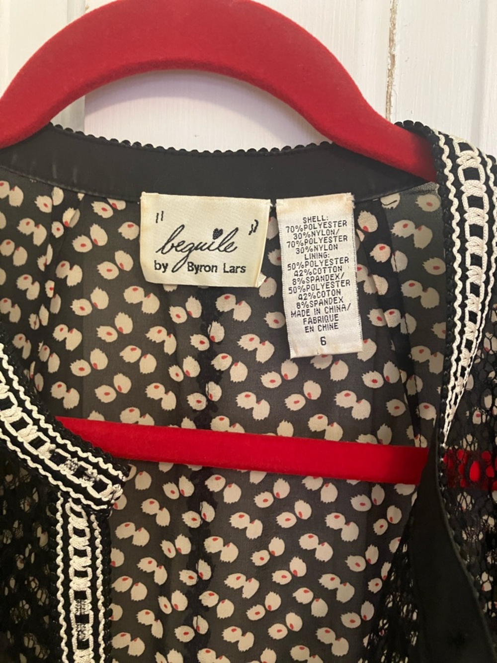 Anthropology Beguile by Byron Lars Black Lace slip dress with nude lining - Picture 3 of 8